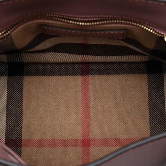 Pre-Loved Burberry Small Grained Leather Buckle Tote - Picture 4 of 8